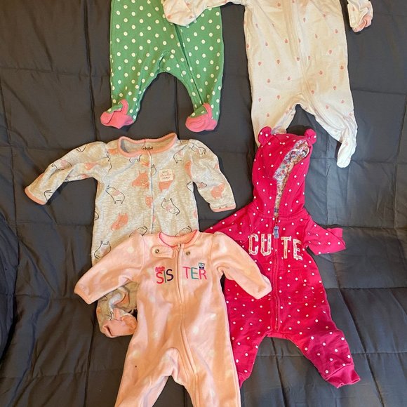Baby Girl 0-3 Month Infant Clothes Lot 21 Pieces